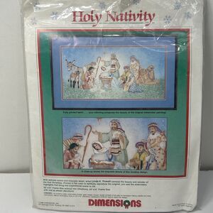 Dimensions Embroidery Kit Holy Nativity Family Crewel Religious Christmas Powell